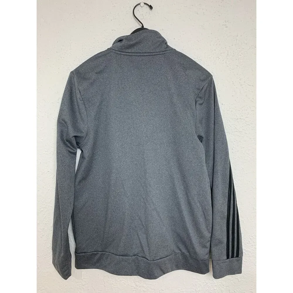 ADIDAS Essentials Boys Full Zip Track Jacket Gray Size 18/20